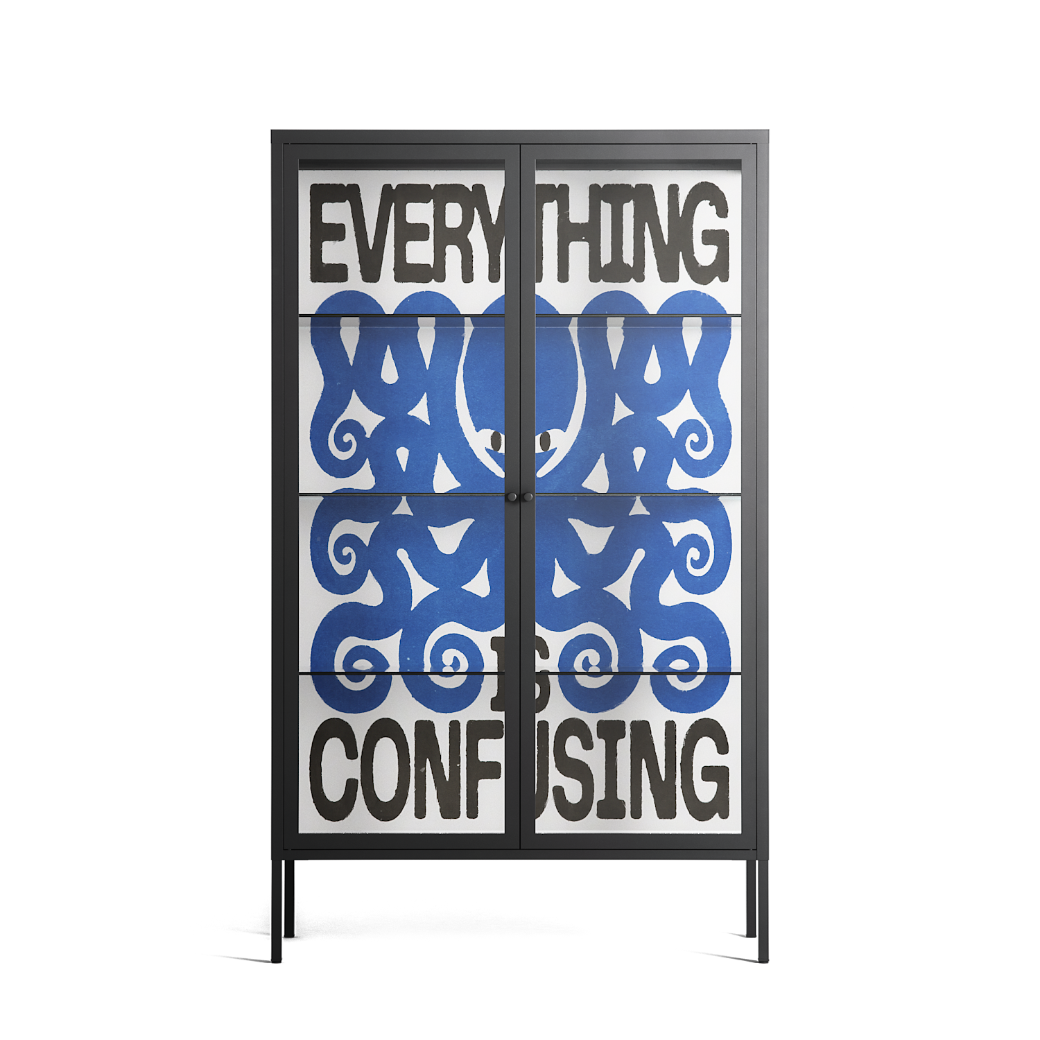 Everything is Confusing - Cabinet - Alexander Khabbazi - Antracite - Clear glass
