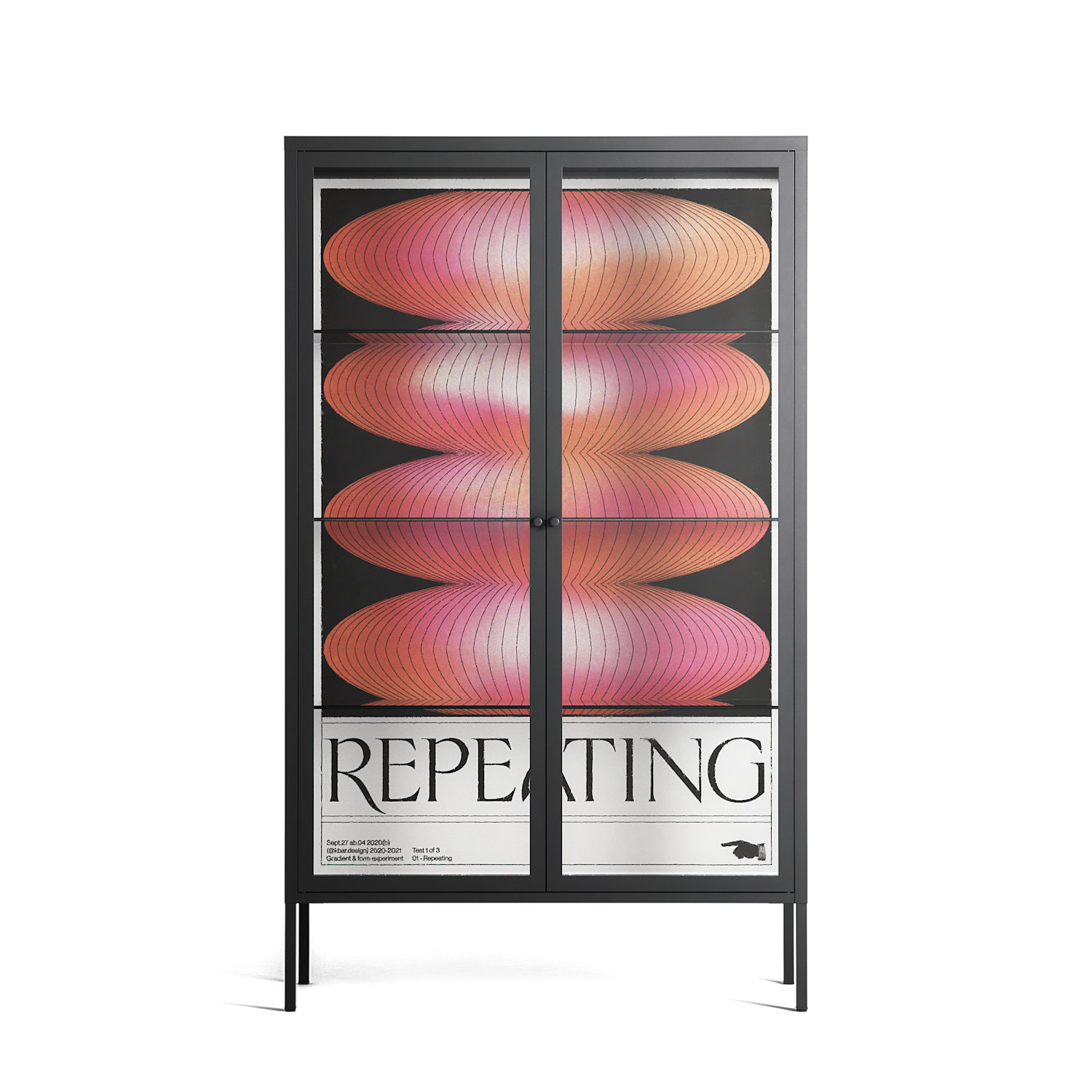Repeating - Cabinet - Alexander Khabbazi - Antracite - Clear glass