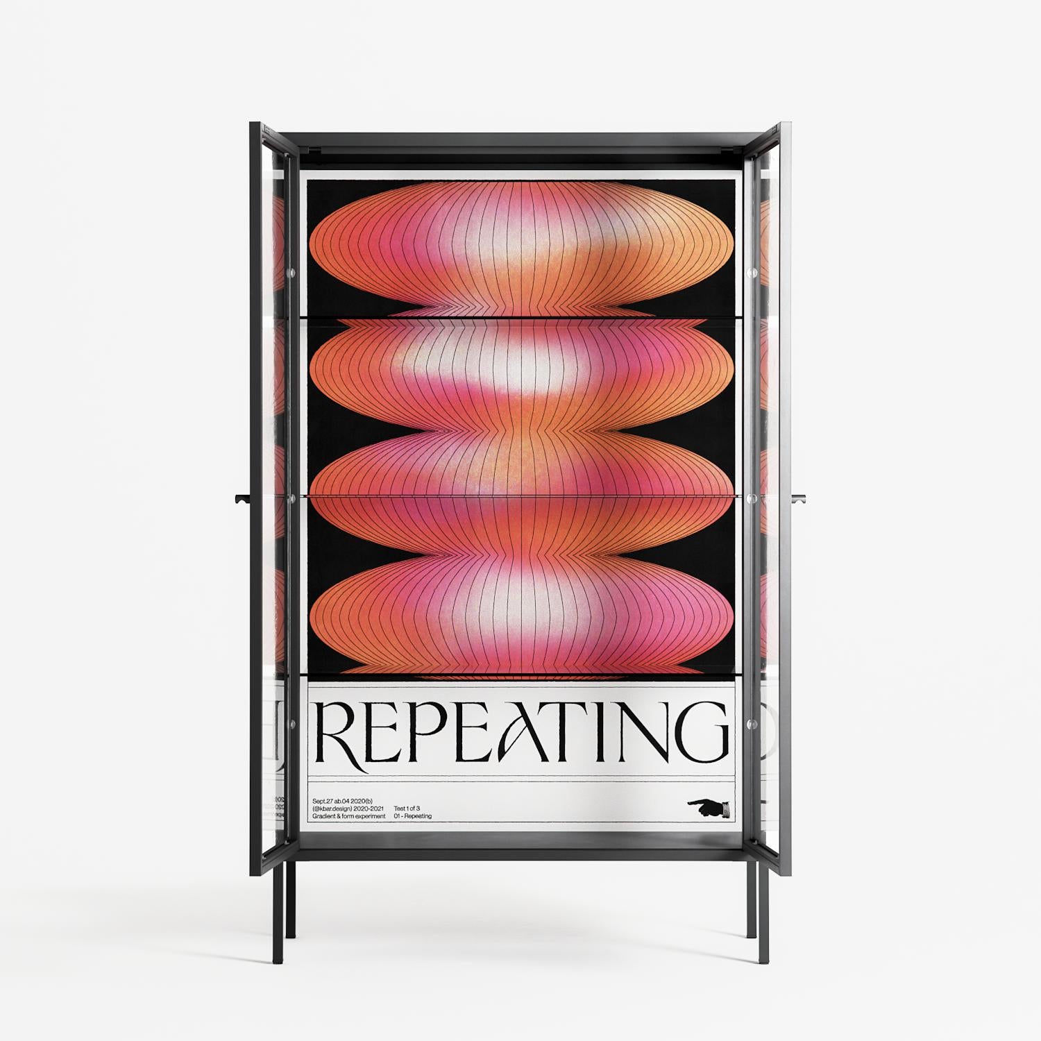 Repeating - Cabinet - Alexander Khabbazi - Antracite - Clear glass