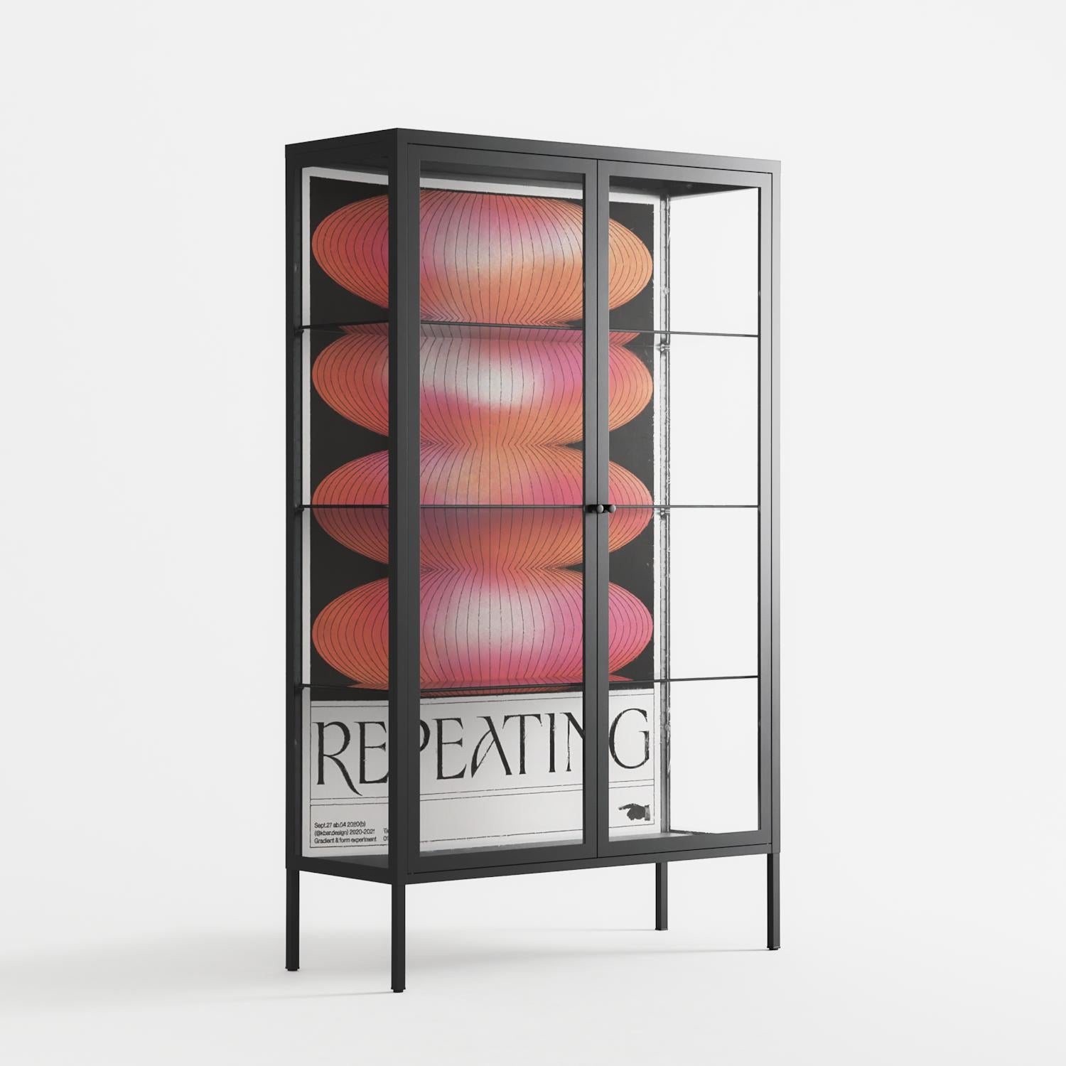 Repeating - Cabinet - Alexander Khabbazi - Antracite - Clear glass