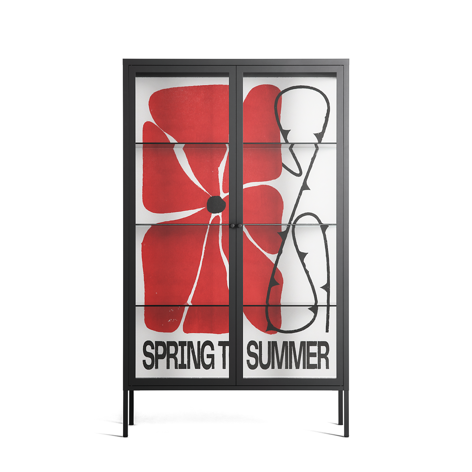 Spring to Summer - Cabinet - Alexander Khabbazi - Antracite - Clear glass