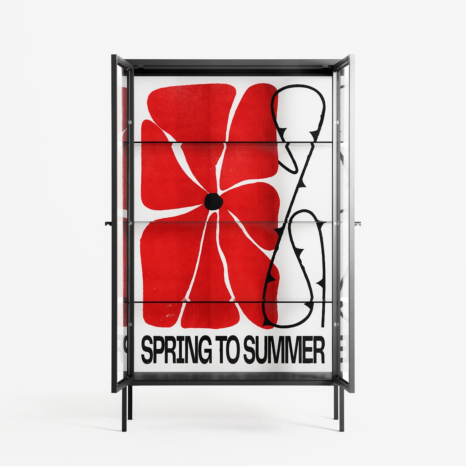 Spring to Summer - Cabinet - Alexander Khabbazi - Antracite - Clear glass