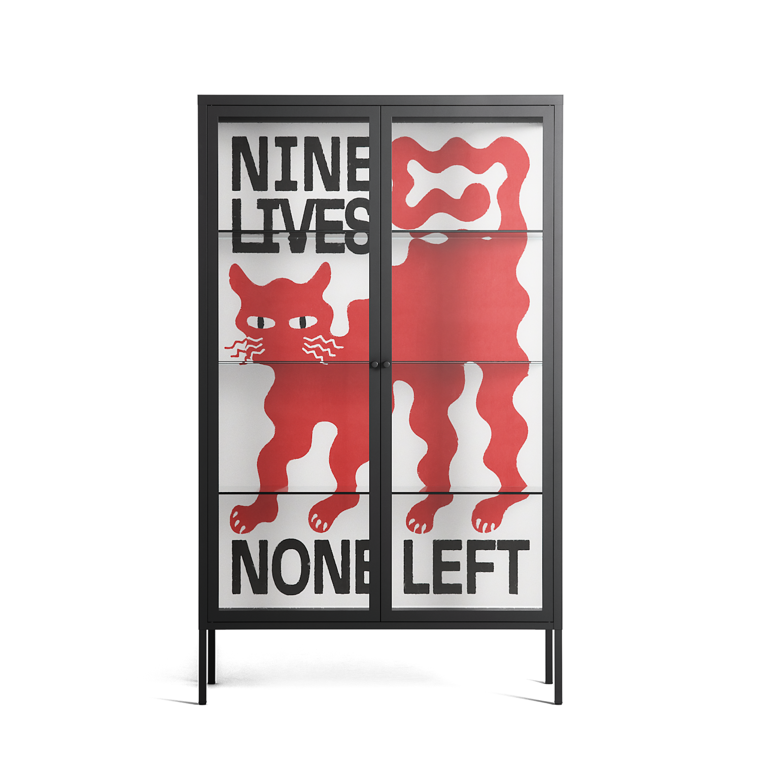 Nine Lives - Cabinet - Alexander Khabbazi - Antracite - Clear glass