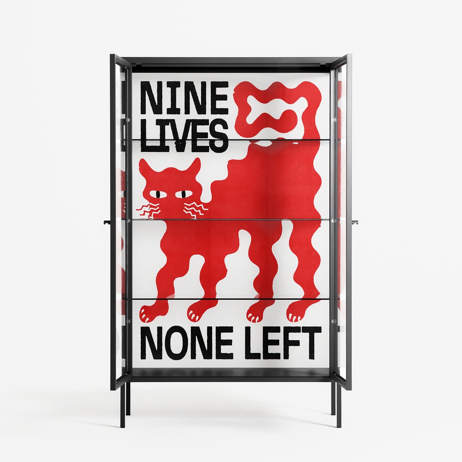 Nine Lives - Cabinet - Alexander Khabbazi - Antracite - Clear glass