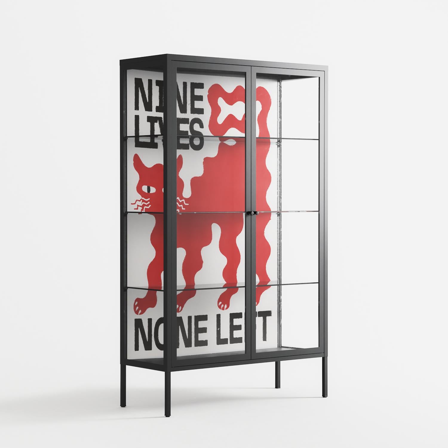 Nine Lives - Cabinet - Alexander Khabbazi - Antracite - Clear glass