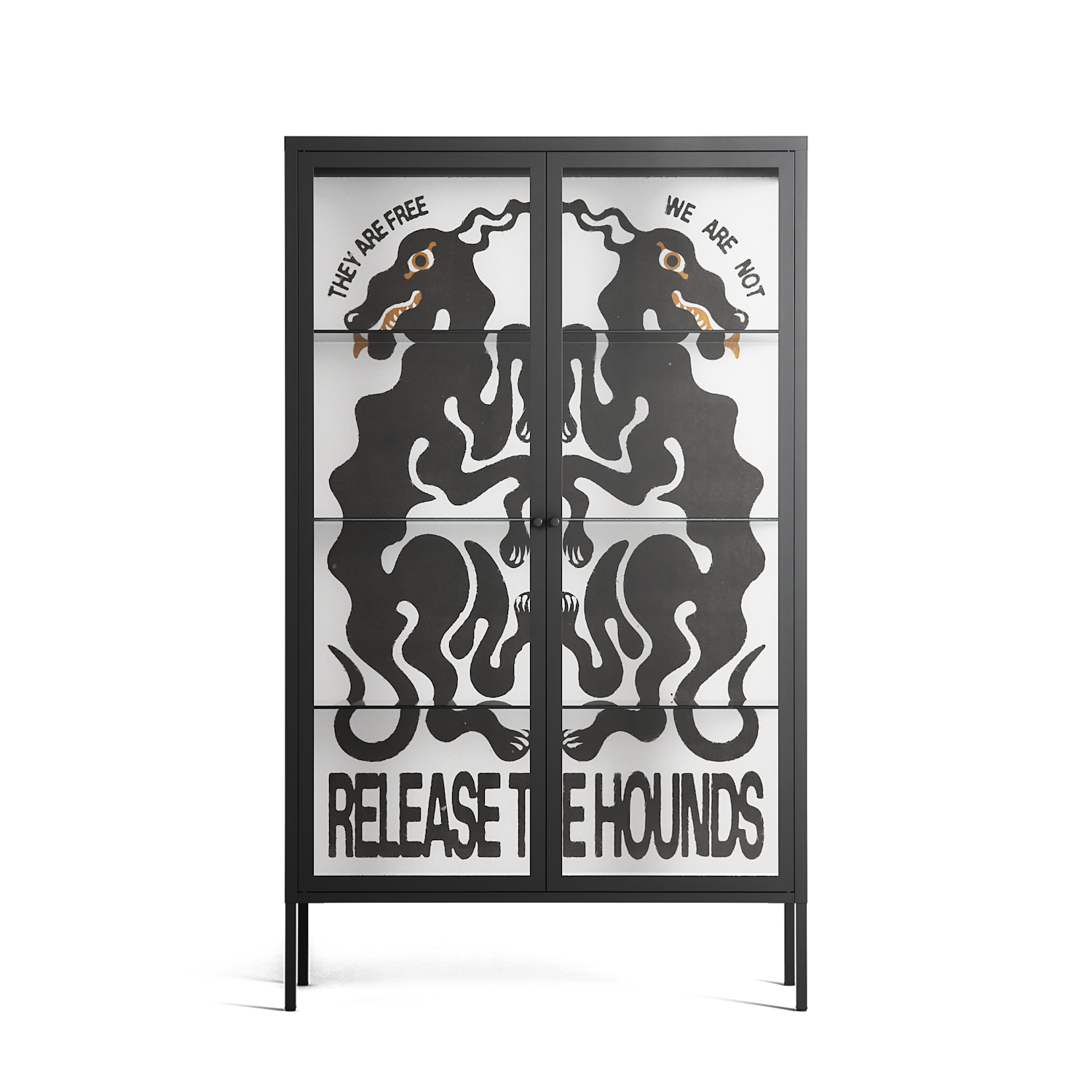 Hounds - Cabinet - Alexander Khabbazi - Antracite - Clear glass