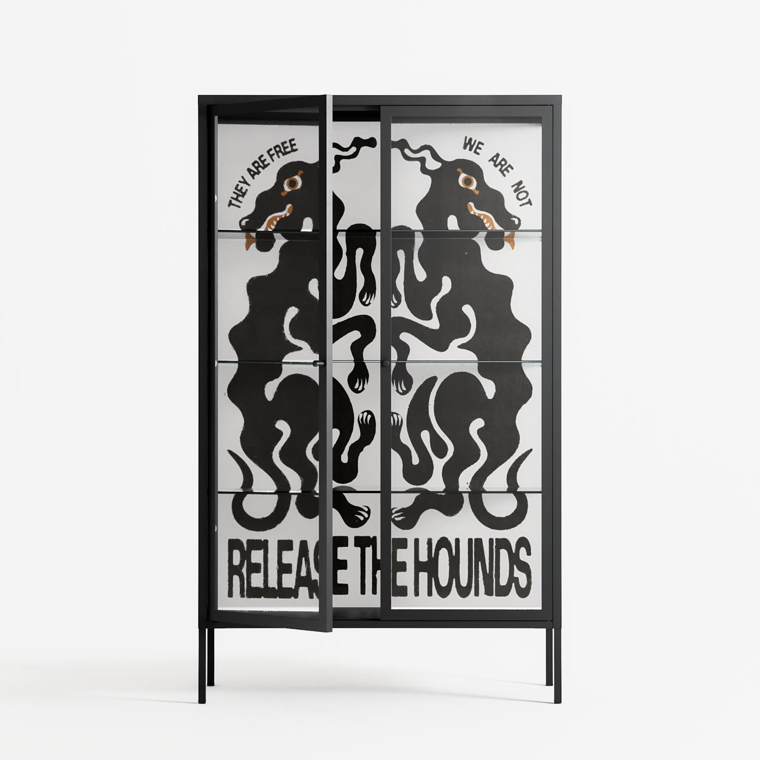 Hounds - Cabinet - Alexander Khabbazi - Antracite - Clear glass