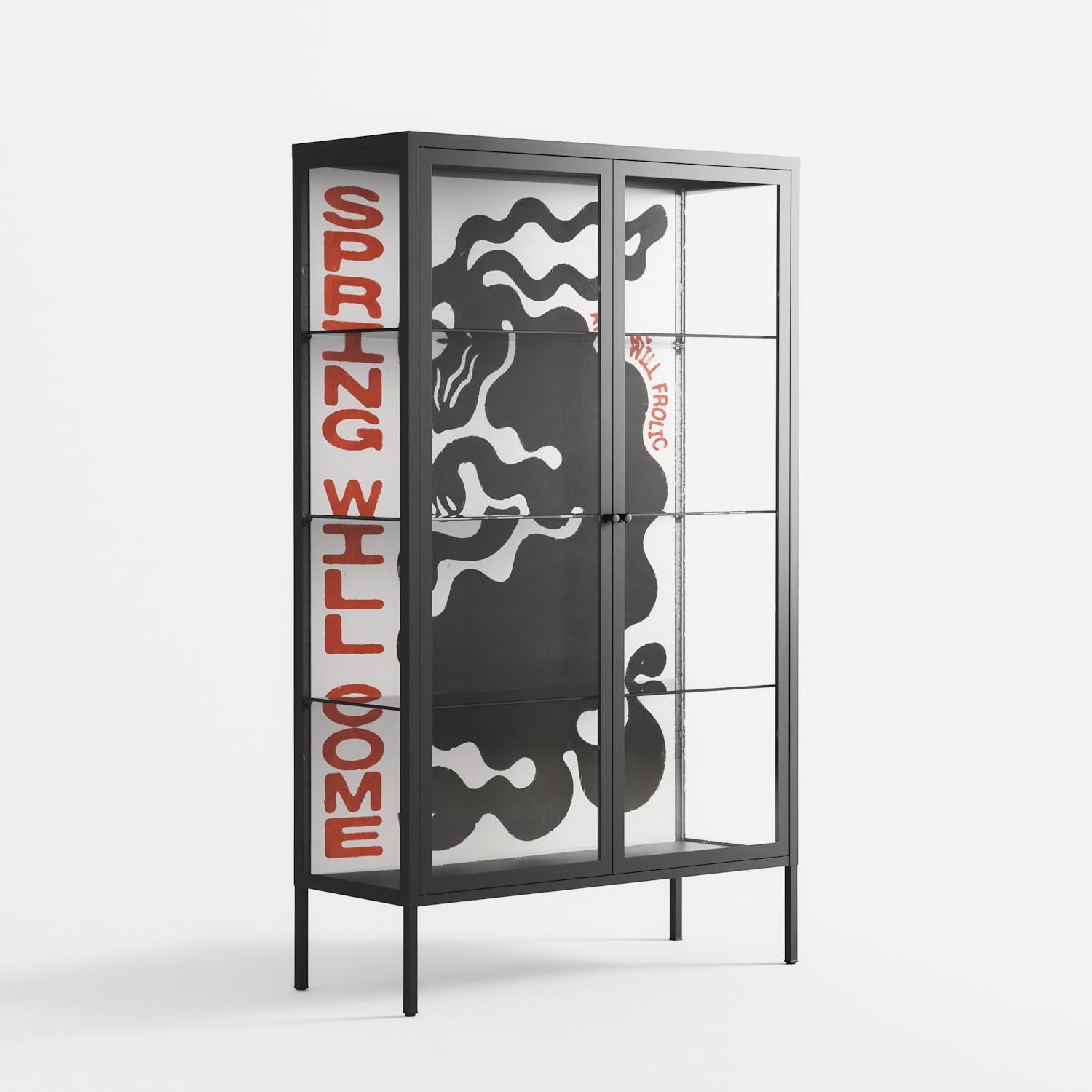 Spring Will Come - Cabinet - Alexander Khabbazi - Antracite - Clear glass