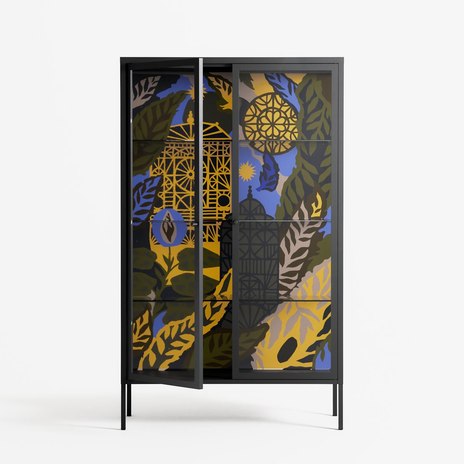 The Towering Hall Full Of Light 2 - Cabinet - Nick Liefhebber - Antracite - Clear glass