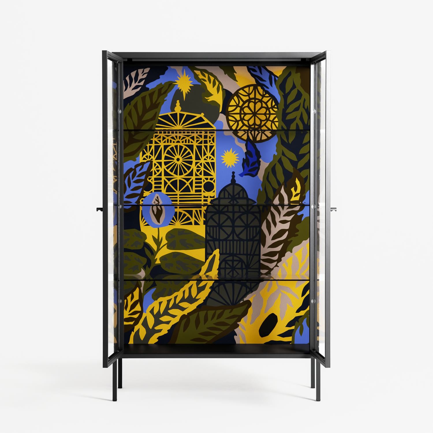 The Towering Hall Full Of Light 2 - Cabinet - Nick Liefhebber - Antracite - Clear glass