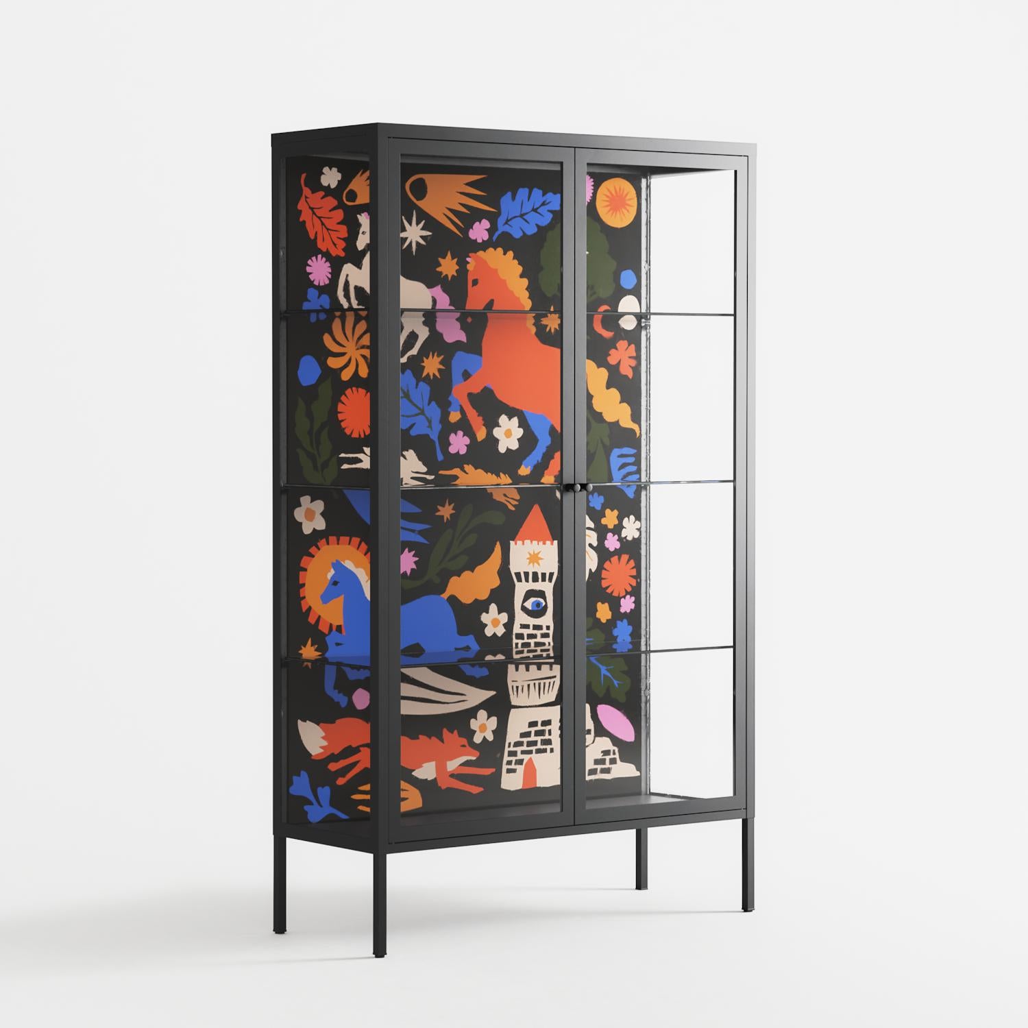 The Secret Herb Garden In The Forest - Cabinet - Nick Liefhebber - Antracite - Clear glass