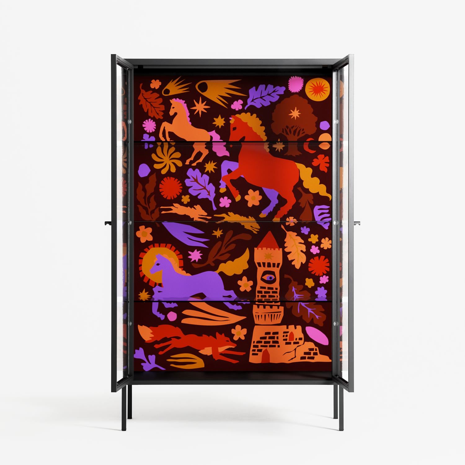 The Secret Herb Garden In The Forest 2 - Cabinet - Nick Liefhebber - Antracite - Clear glass