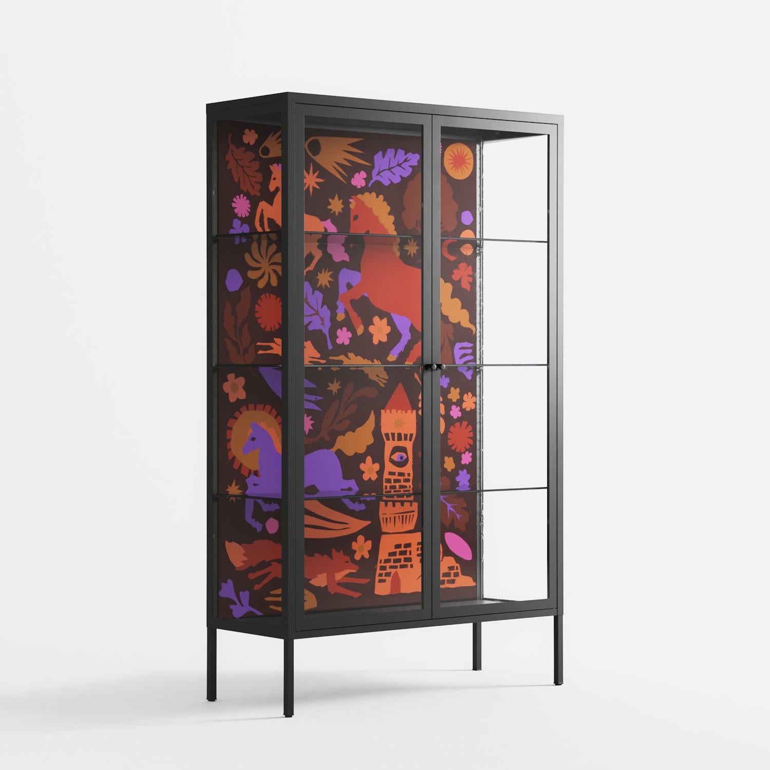 The Secret Herb Garden In The Forest 2 - Cabinet - Nick Liefhebber - Antracite - Clear glass