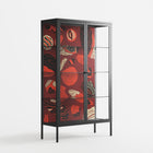 Pebbles 2 - Cabinet - Nick Liefhebber - Antracite - Clear glass