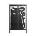 Black Cat - Cabinet - Konrad Blaszczyk - Antracite - Clear glass