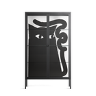 Black Cat - Cabinet - Konrad Blaszczyk - Antracite - Clear glass