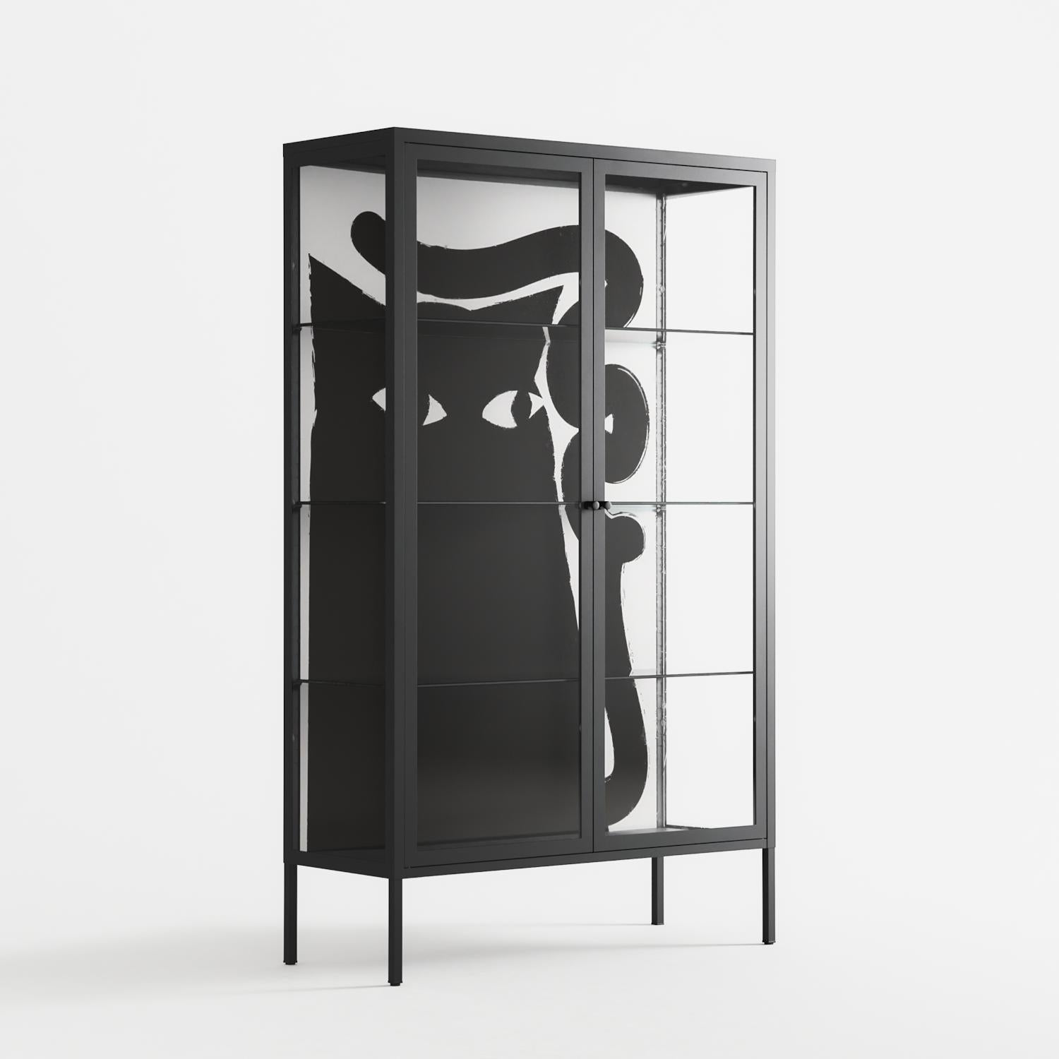Black Cat - Cabinet - Konrad Blaszczyk - Antracite - Clear glass