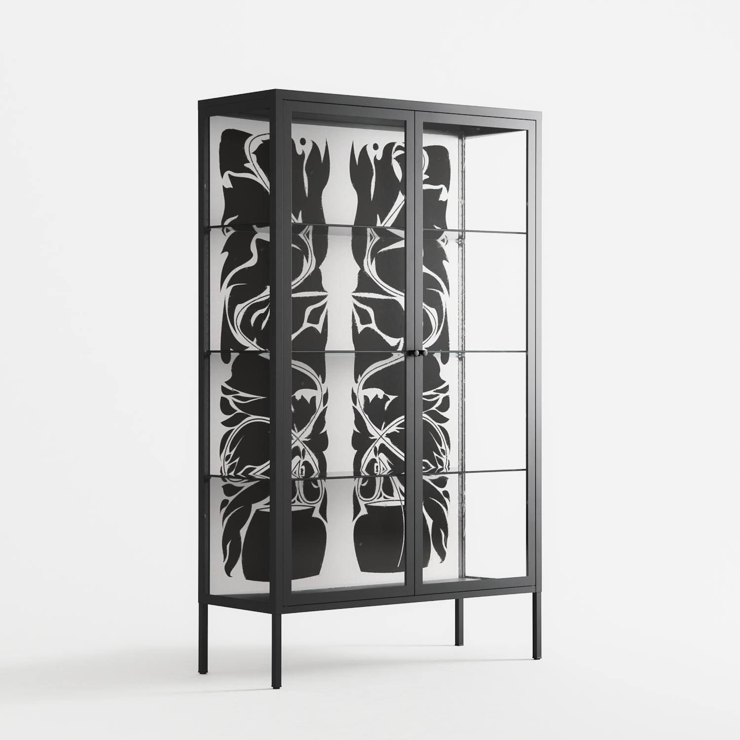 Black Potted Plant - Cabinet - Konrad Blaszczyk - Antracite - Clear glass