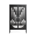 White Fern - Cabinet - Konrad Blaszczyk - Antracite - Clear glass