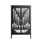 White Fern - Cabinet - Konrad Blaszczyk - Antracite - Clear glass
