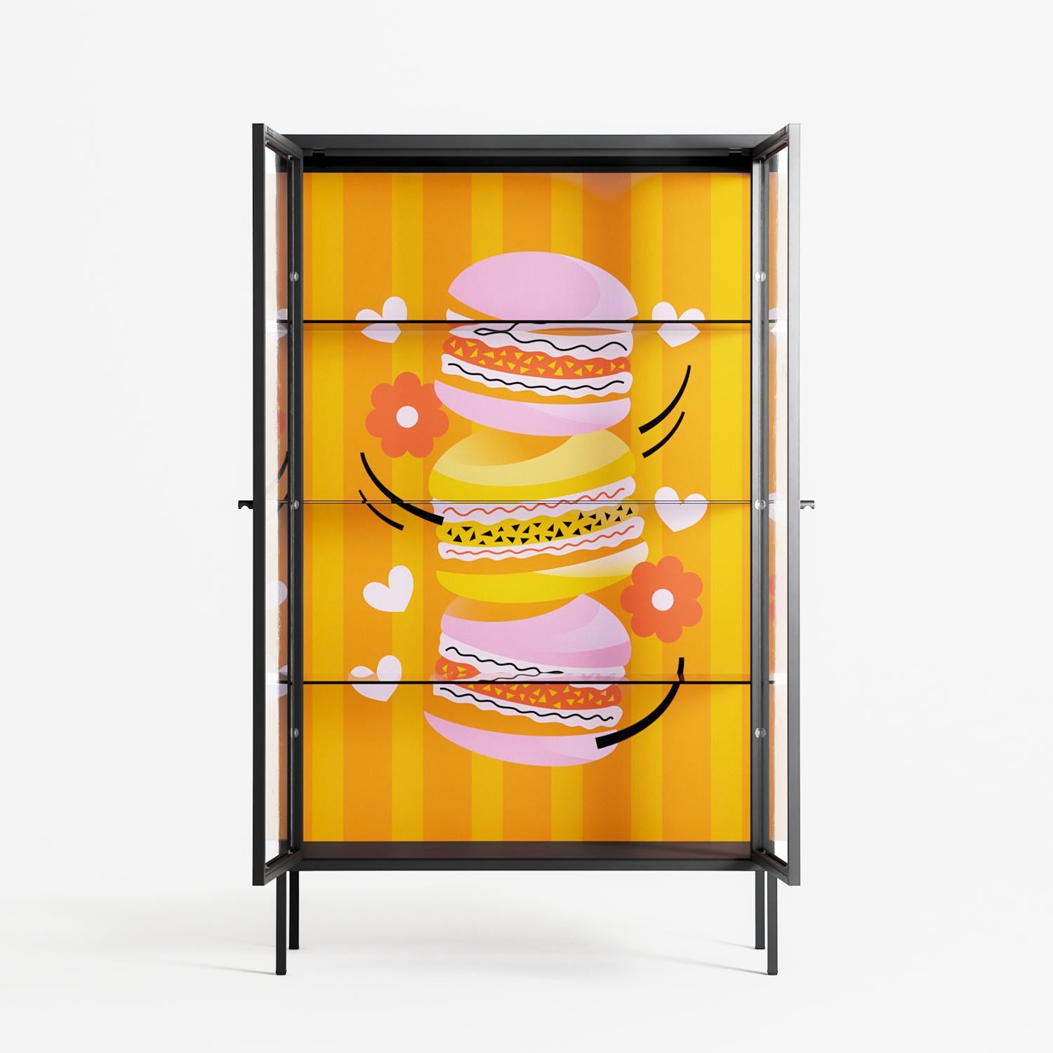 Cake - Cabinet - Heather Zhou - Antracite - Clear glass