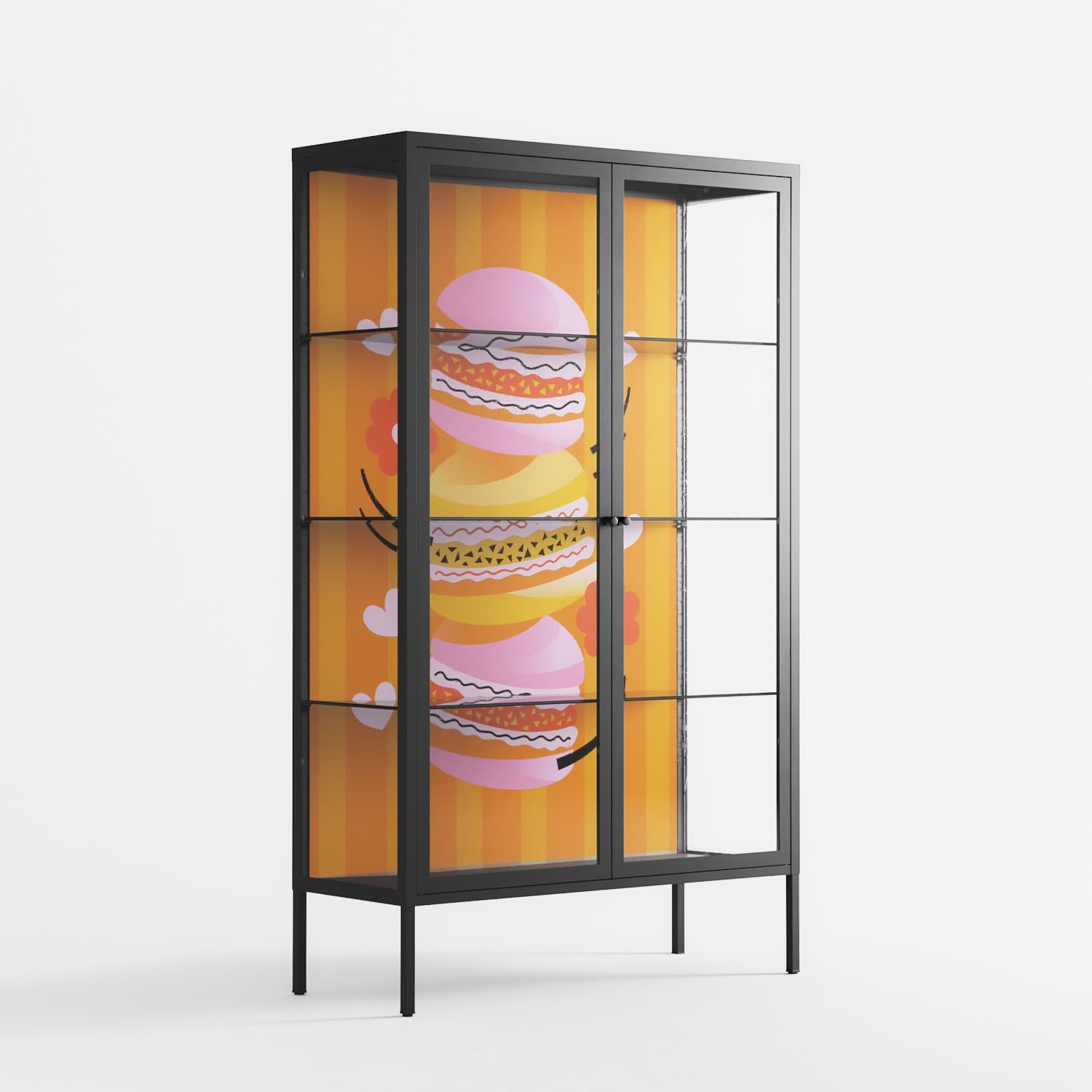 Cake - Cabinet - Heather Zhou - Antracite - Clear glass