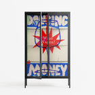 Wino Wagon - Cabinet - Ciara Wade - Antracite - Clear glass
