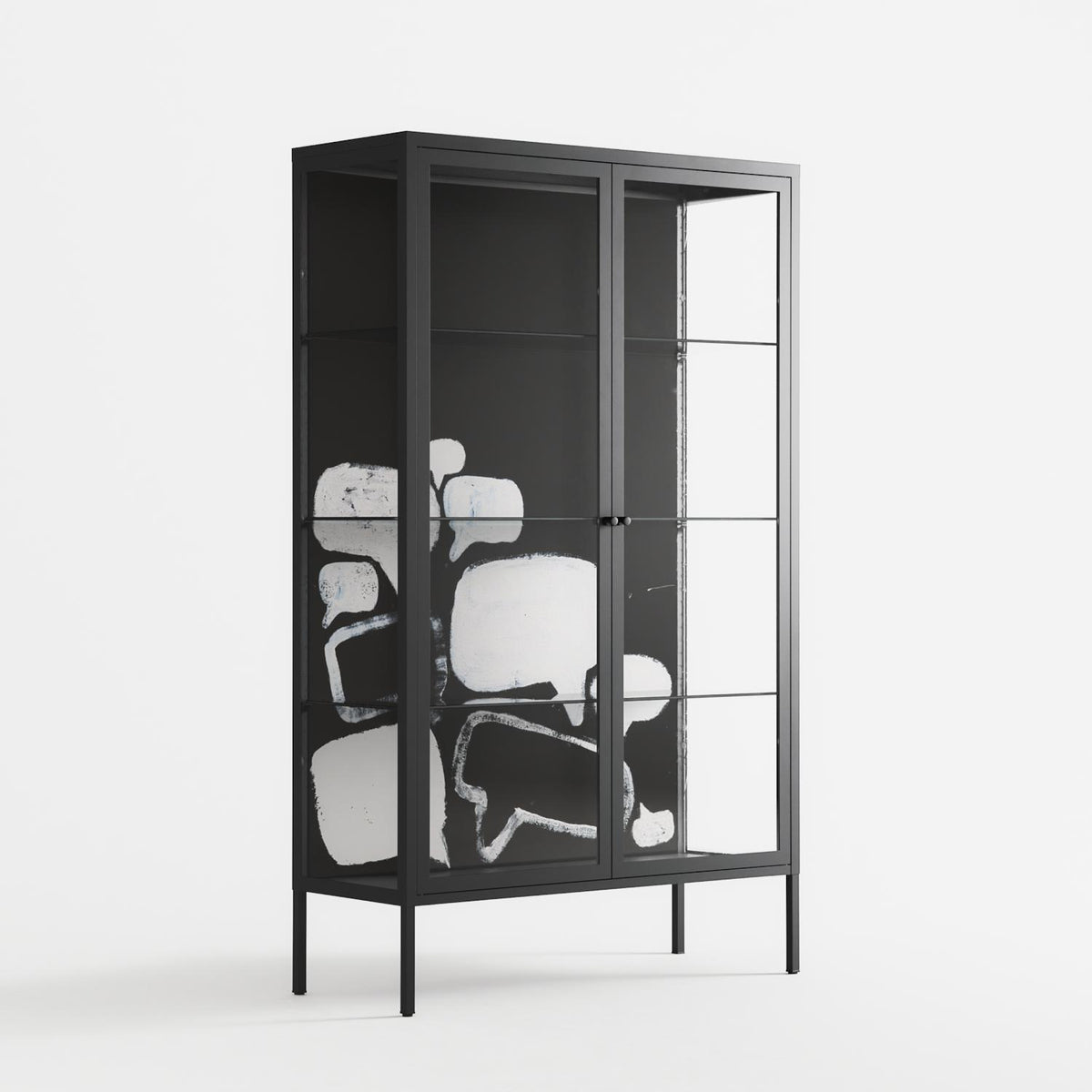 Talk Less Say More - Cabinet - Ciara Wade - Antracite - Clear glass