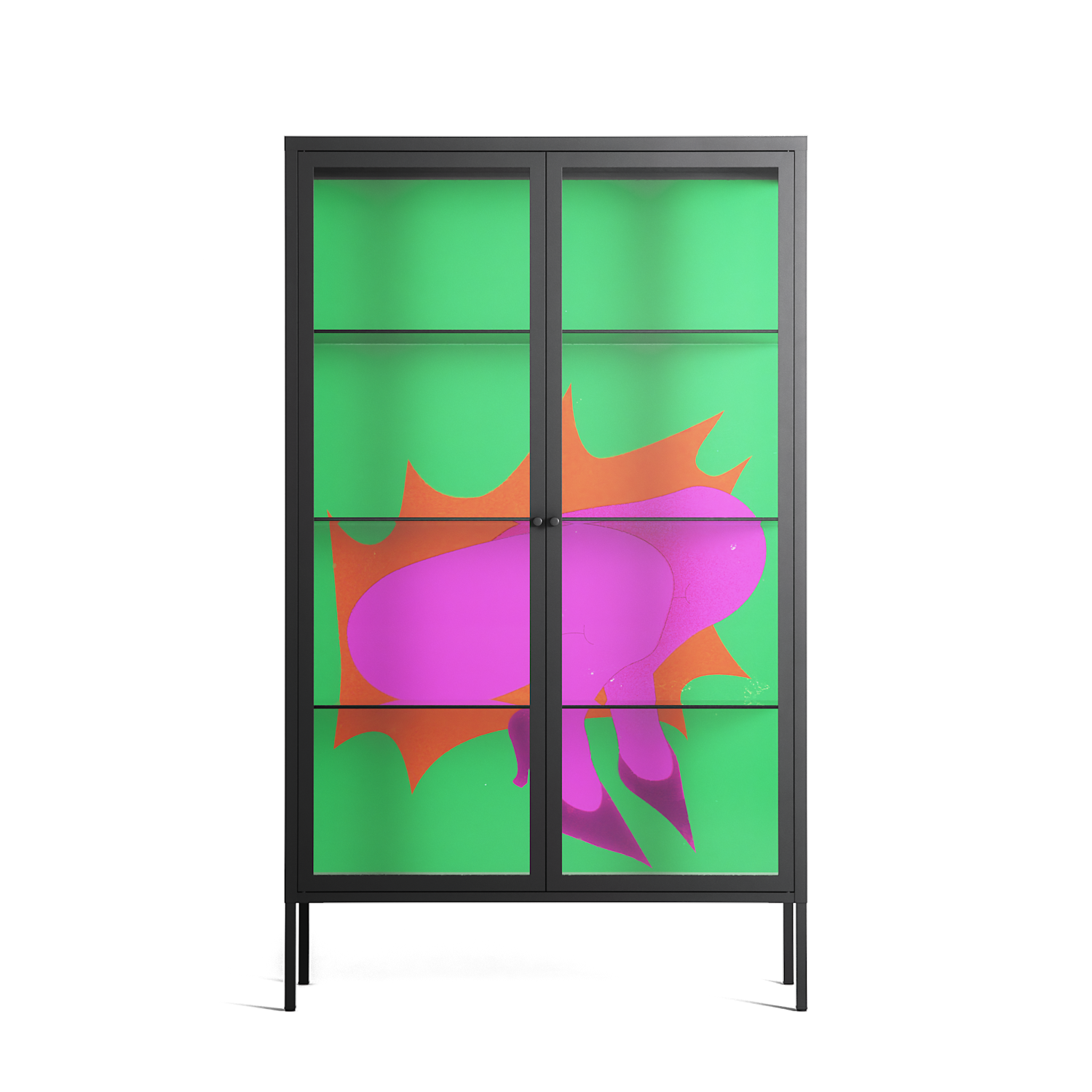 Sit This One Out - Cabinet - Ciara Wade - Antracite - Clear glass