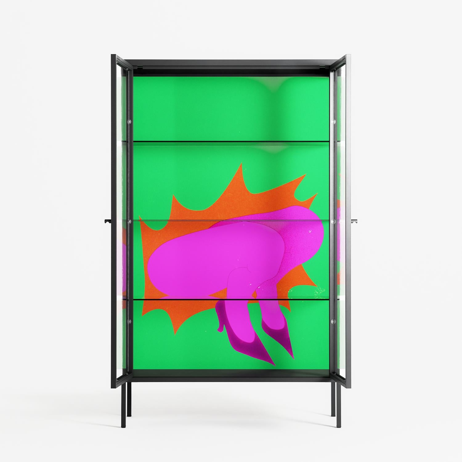 Sit This One Out - Cabinet - Ciara Wade - Antracite - Clear glass