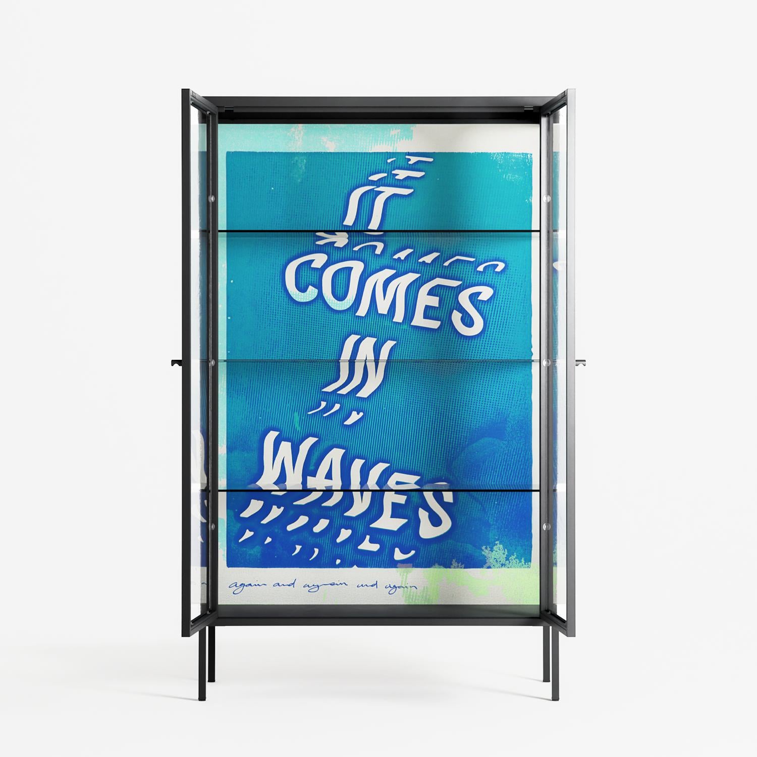 It Comes in Waves - Cabinet - Ciara Wade - Antracite - Clear glass