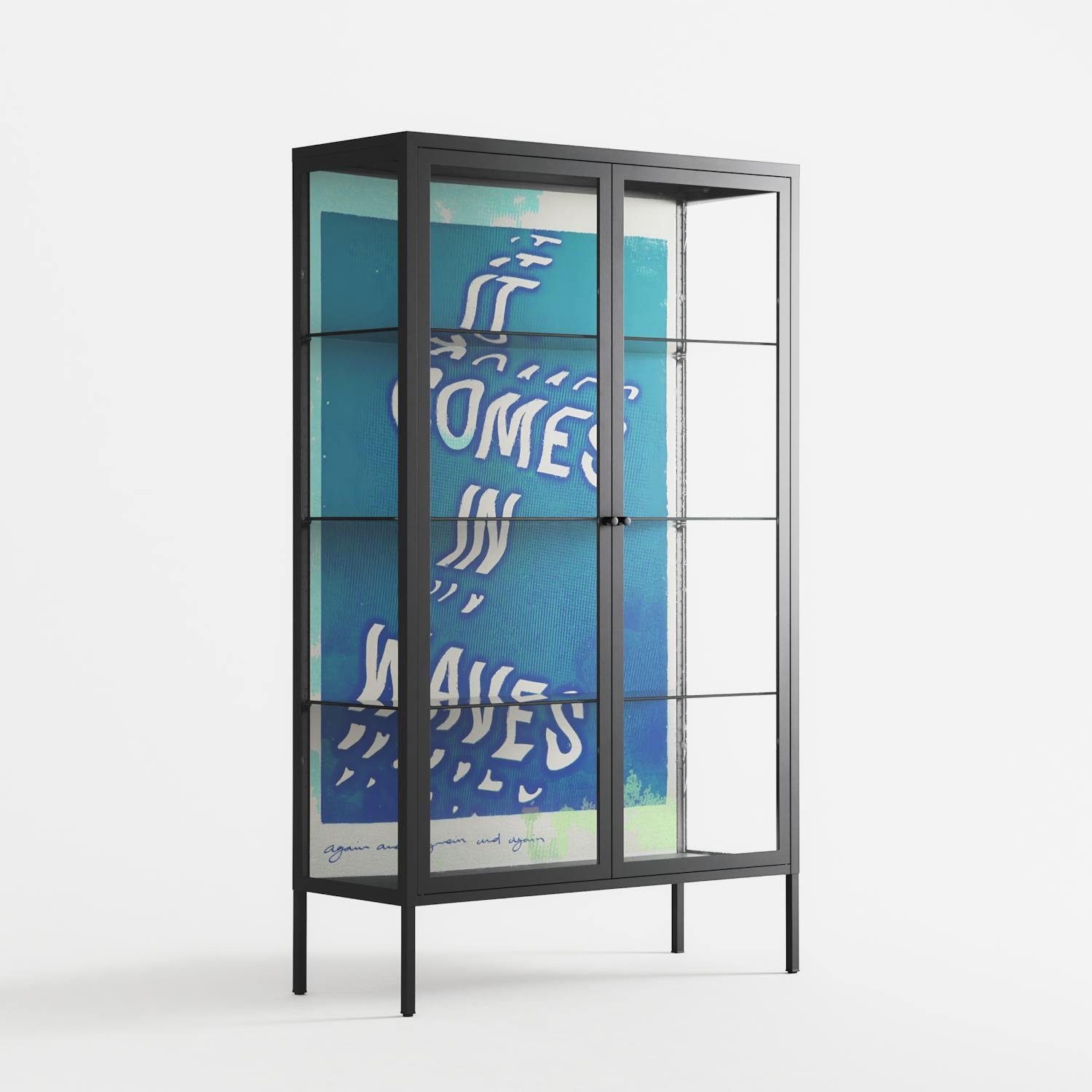 It Comes in Waves - Cabinet - Ciara Wade - Antracite - Clear glass