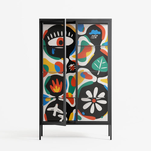 Alive - Cabinet - Vratislav Pecka - Antracite - Clear glass