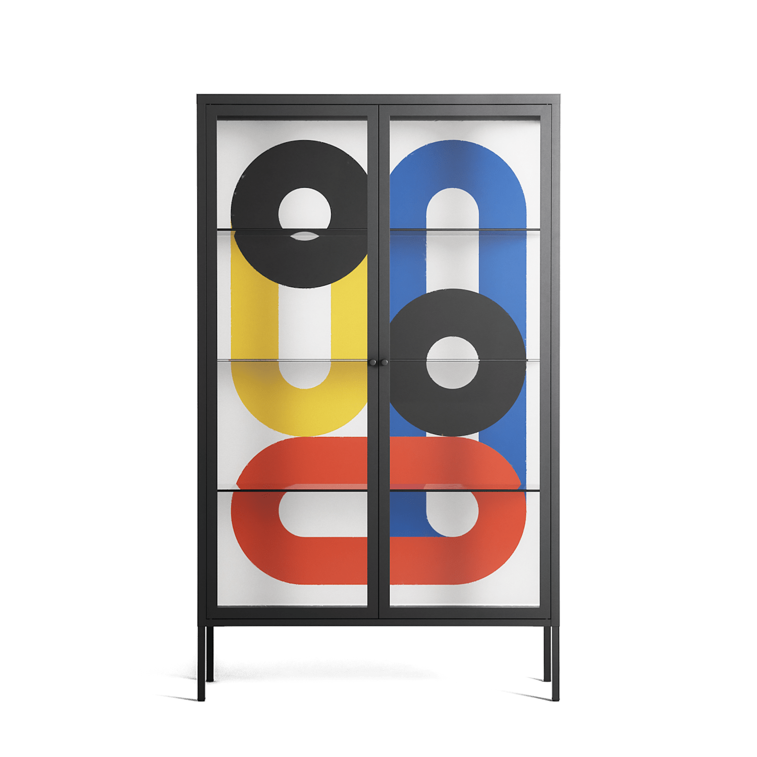 Arial - Cabinet - Vratislav Pecka - Antracite - Clear glass