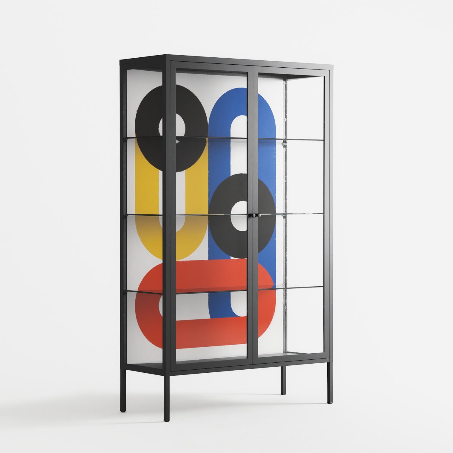 Arial - Cabinet - Vratislav Pecka - Antracite - Clear glass