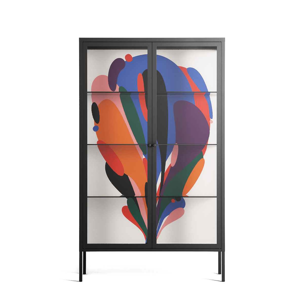 Balloons - Cabinet - Vratislav Pecka - Antracite - Clear glass