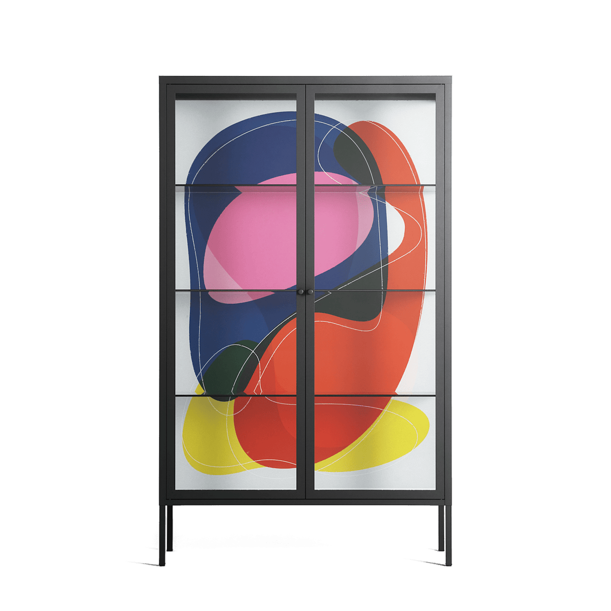 Blends - Cabinet - Vratislav Pecka - Antracite - Clear glass