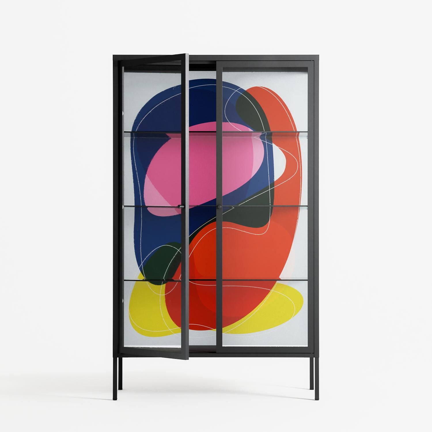Blends - Cabinet - Vratislav Pecka - Antracite - Clear glass
