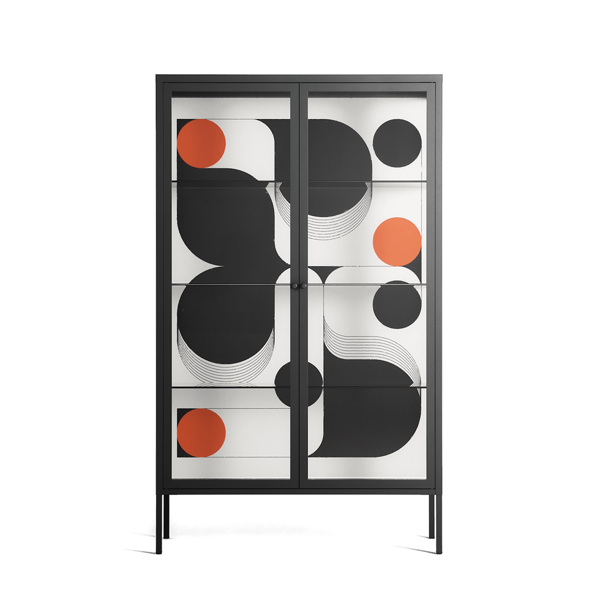 Conserto2 - Cabinet - Vratislav Pecka - Antracite - Clear glass