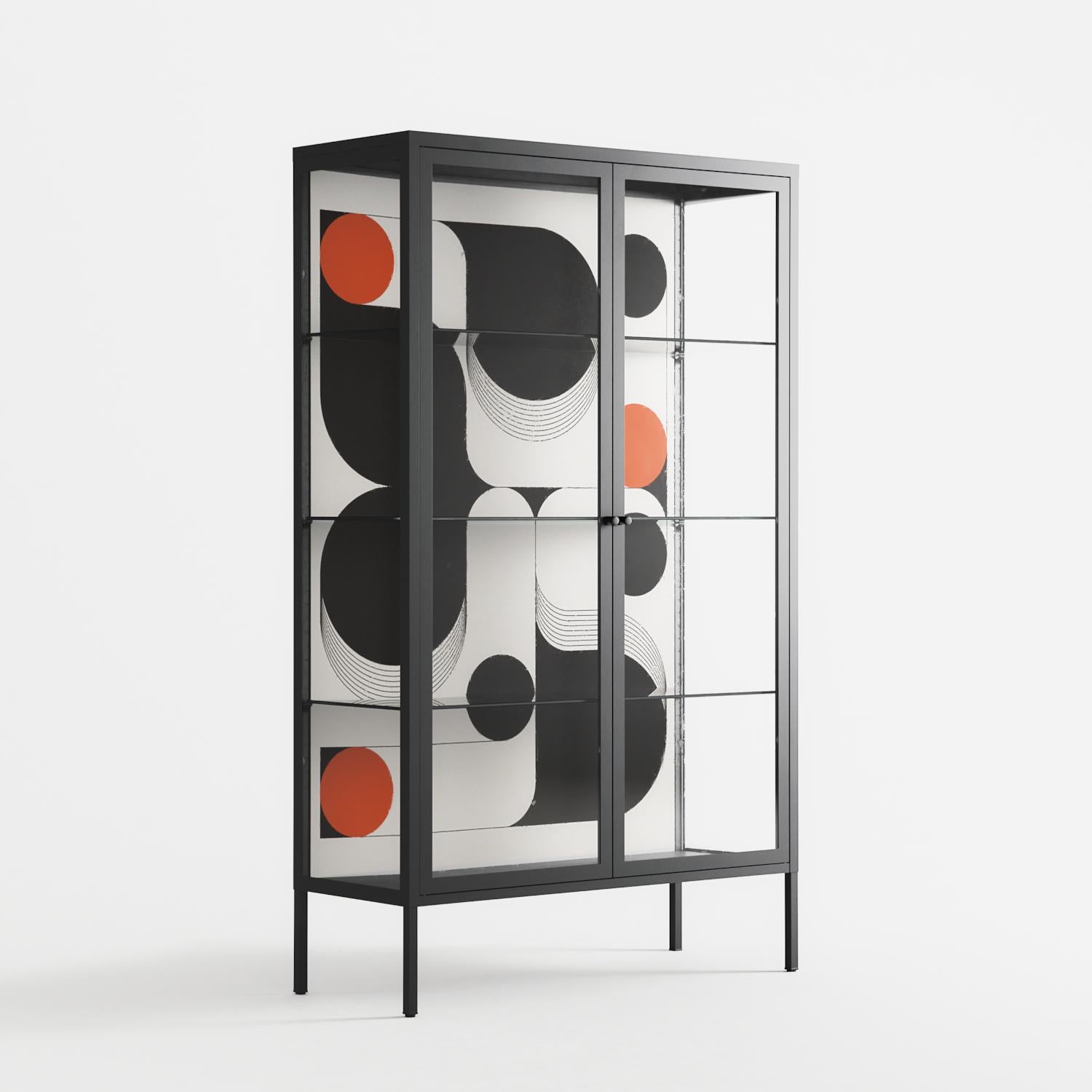 Conserto2 - Cabinet - Vratislav Pecka - Antracite - Clear glass
