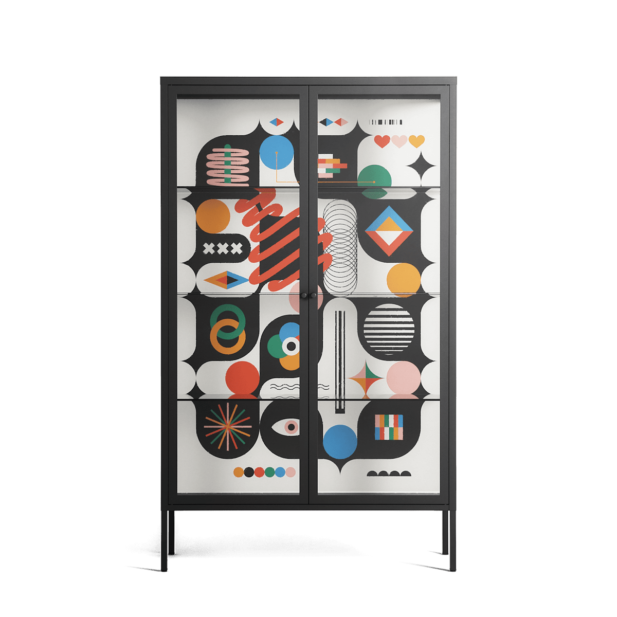Connections - Cabinet - Vratislav Pecka - Antracite - Clear glass