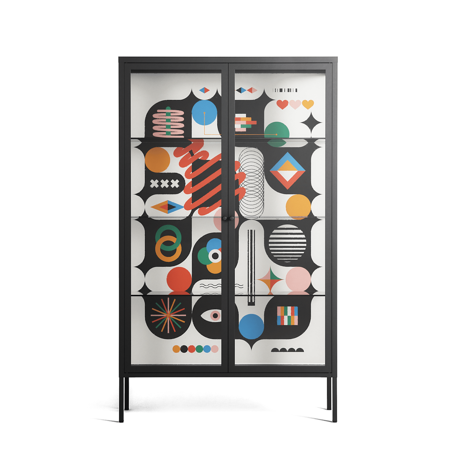 Connections - Cabinet - Vratislav Pecka - Antracite - Clear glass