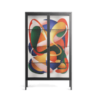 Gloss - Cabinet - Vratislav Pecka - Antracite - Clear glass