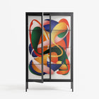 Gloss - Cabinet - Vratislav Pecka - Antracite - Clear glass