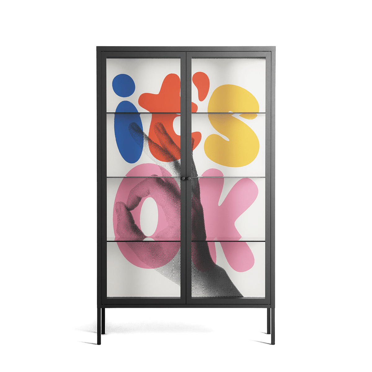 Its Ok - Cabinet - Vratislav Pecka - Antracite - Clear glass