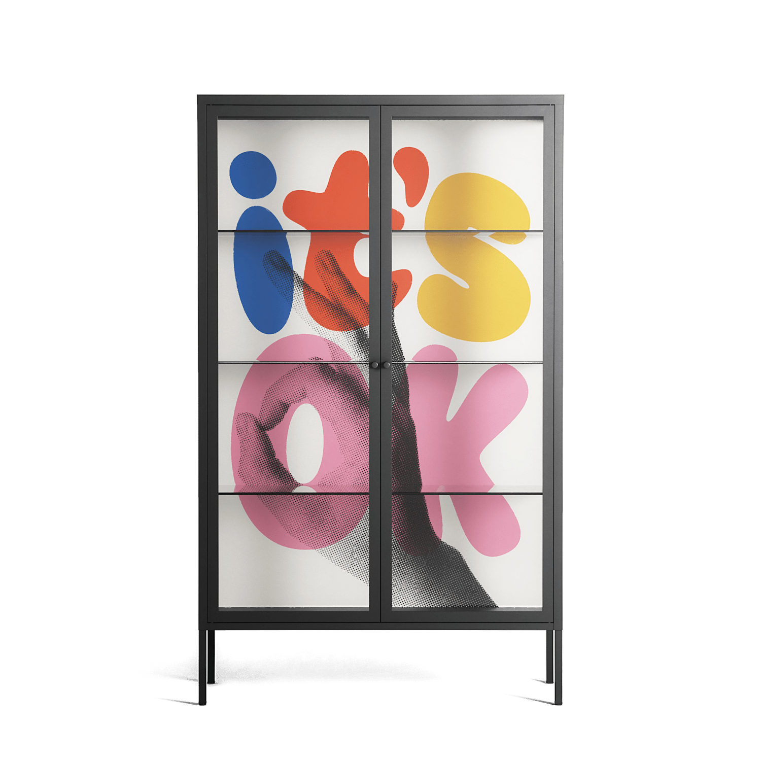 Its Ok - Cabinet - Vratislav Pecka - Antracite - Clear glass