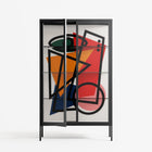 Misplaced - Cabinet - Vratislav Pecka - Antracite - Clear glass