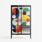 Murano - Cabinet - Vratislav Pecka - Antracite - Clear glass