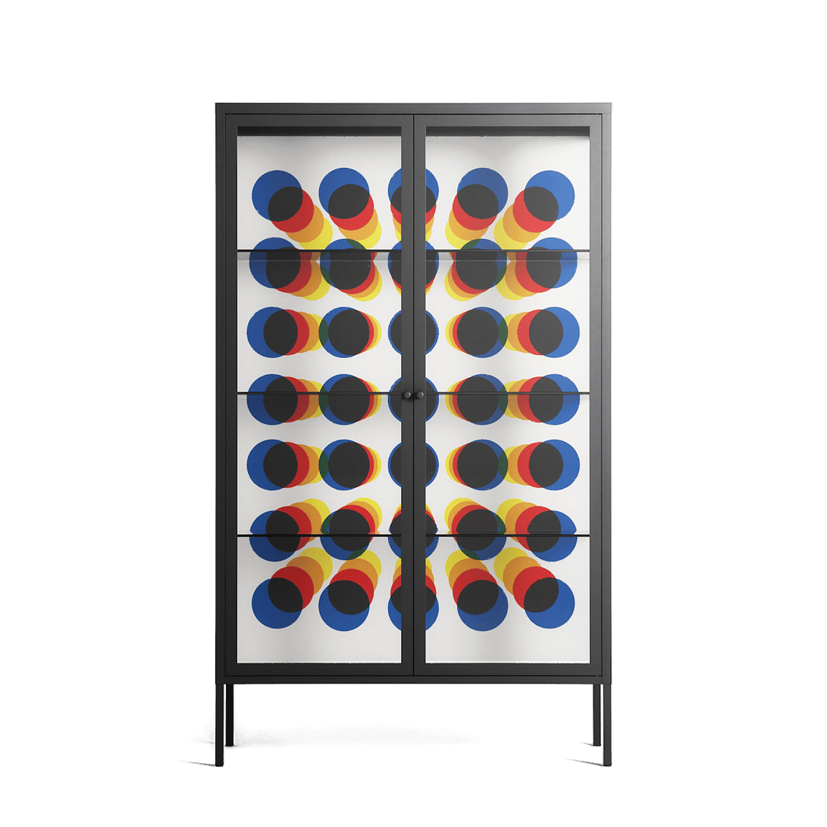 Perspektiva - Cabinet - Vratislav Pecka - Antracite - Clear glass