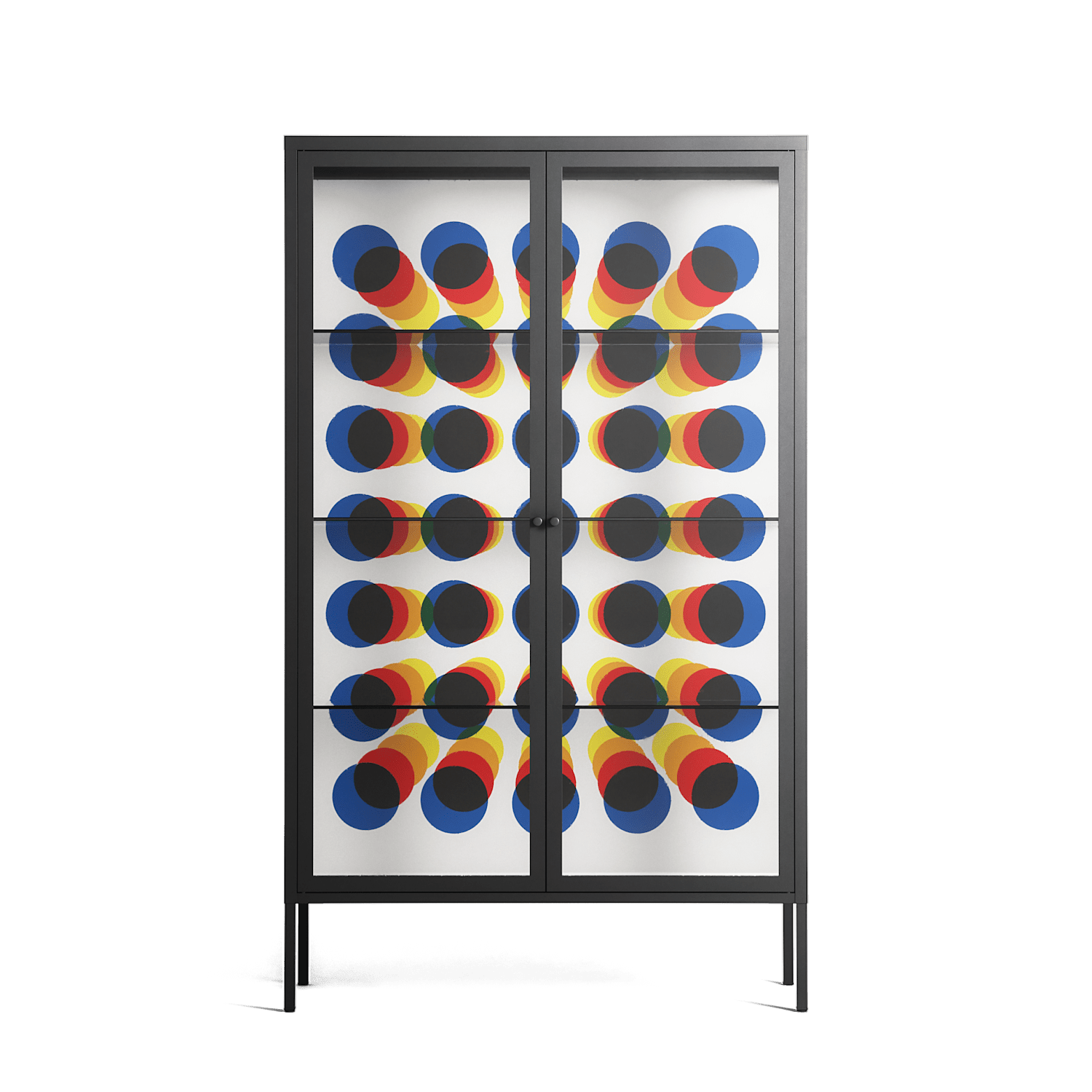 Perspektiva - Cabinet - Vratislav Pecka - Antracite - Clear glass